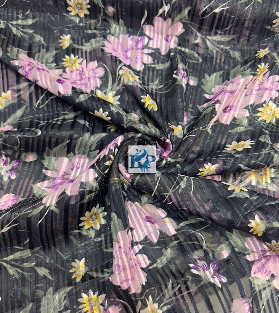 New Flower printed chiffon georgette fabric