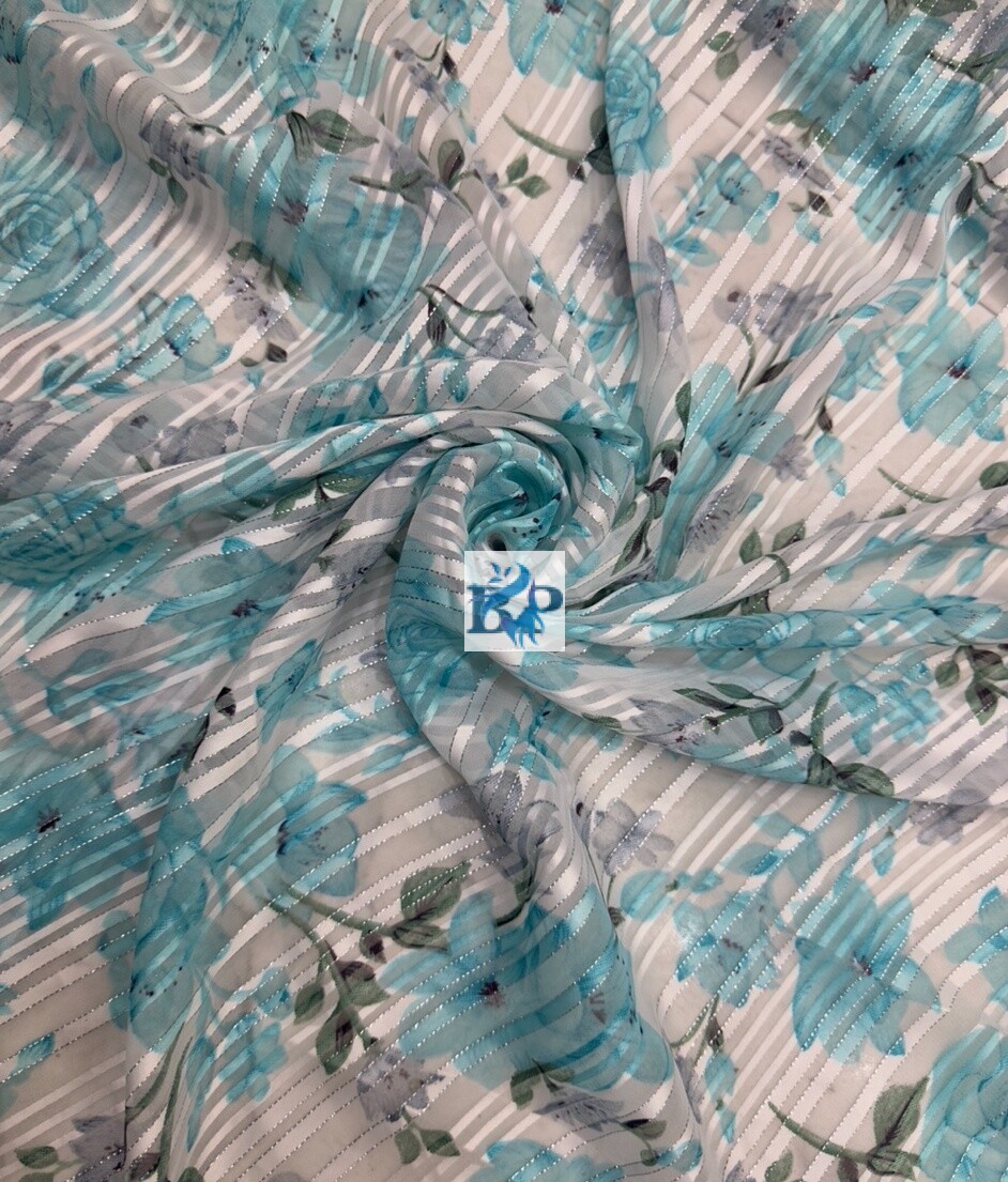 New flower printed chiffon georgette