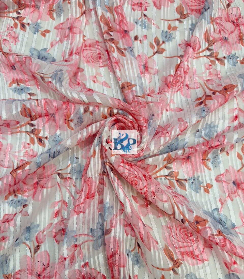 New flower printed chiffon georgette
