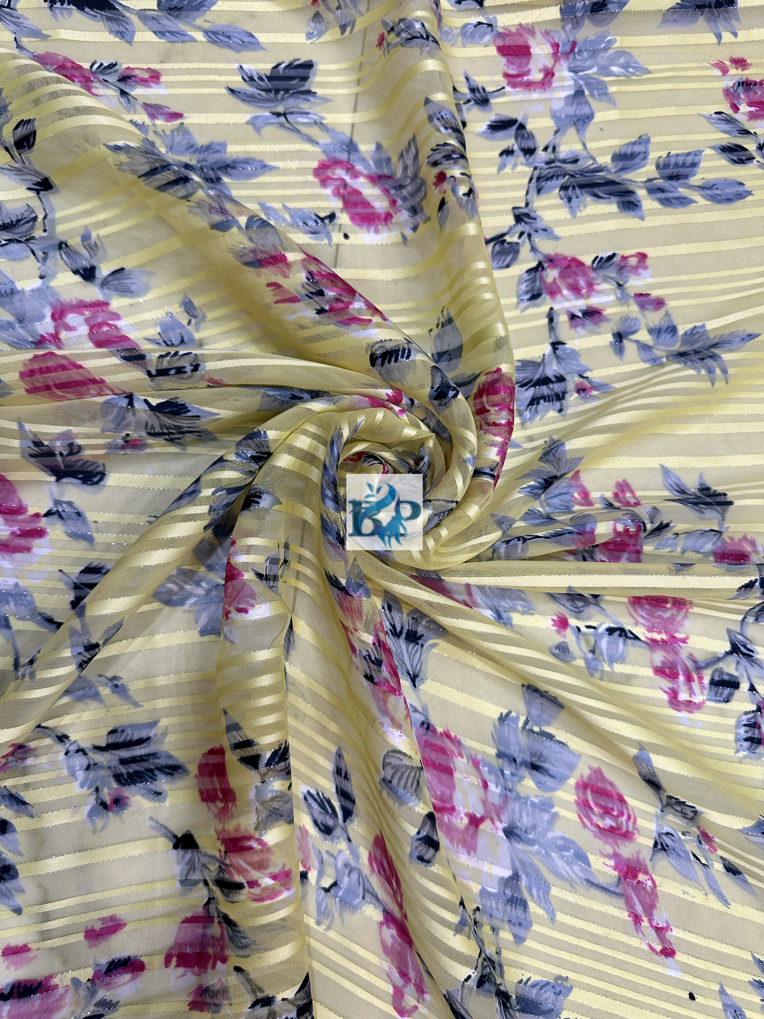 New flower printed chiffon georgette Fabric