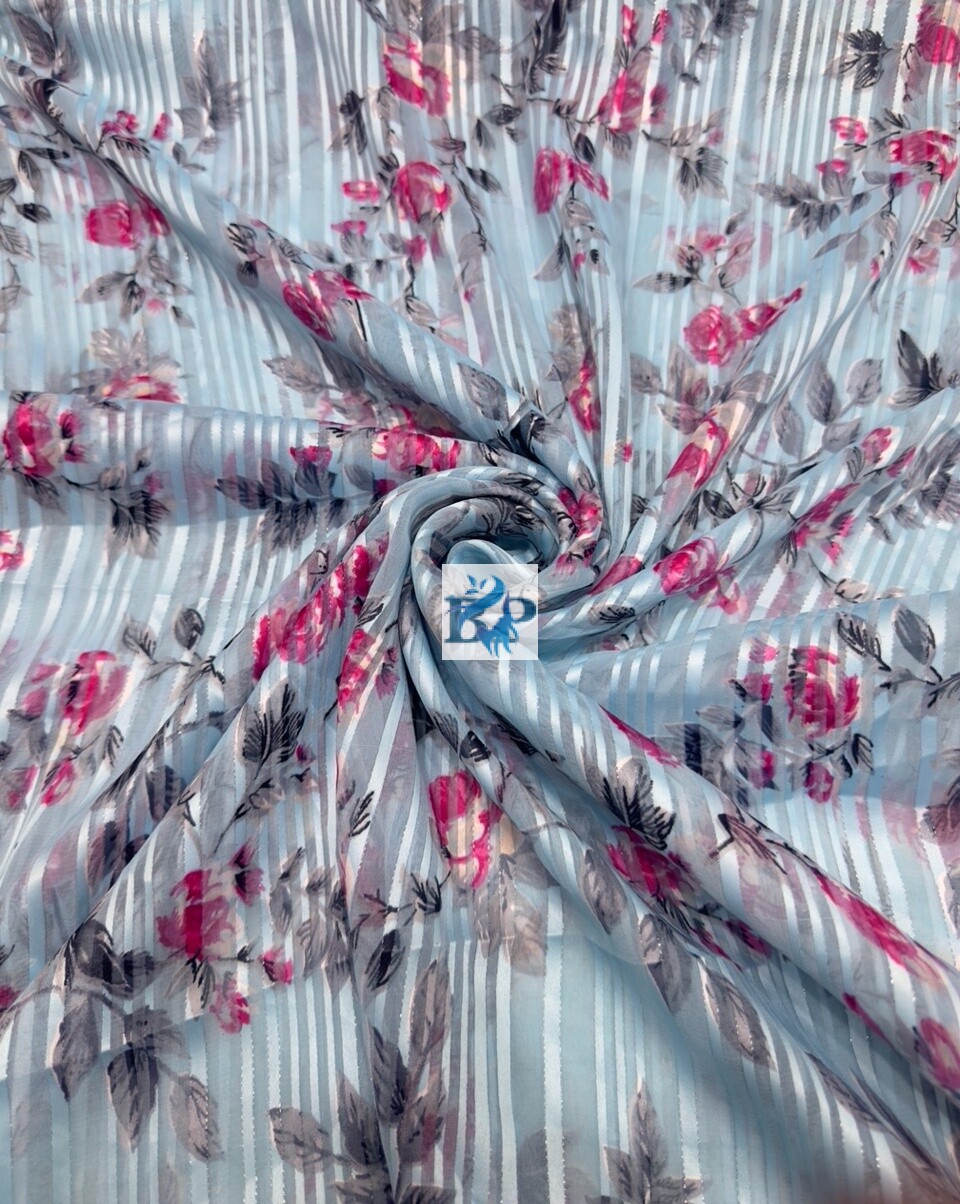 New flower printed chiffon georgette Fabric