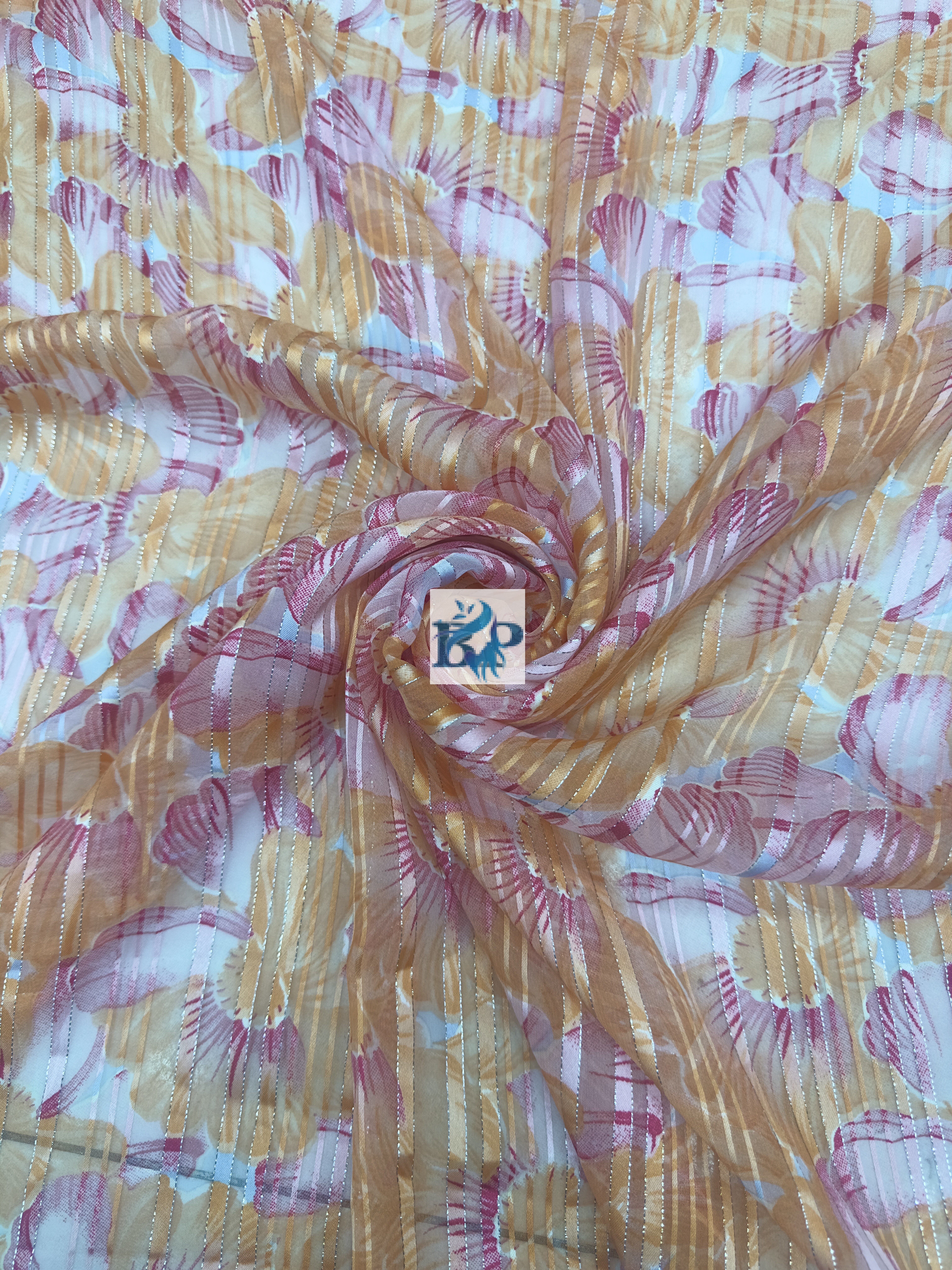 New flower printed chiffon georgette
