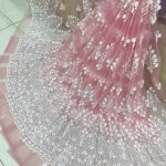 New chicken kari thread embroidery net fabric