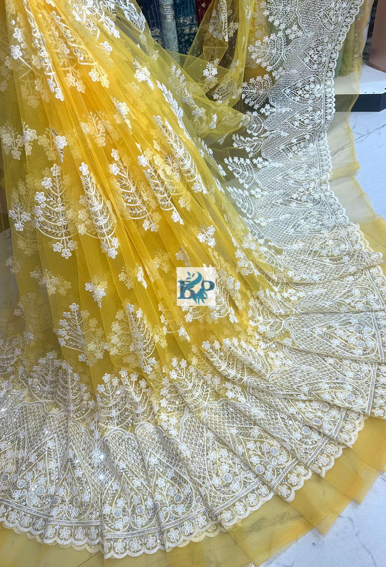 New chicken kari thread embroidery net fabric