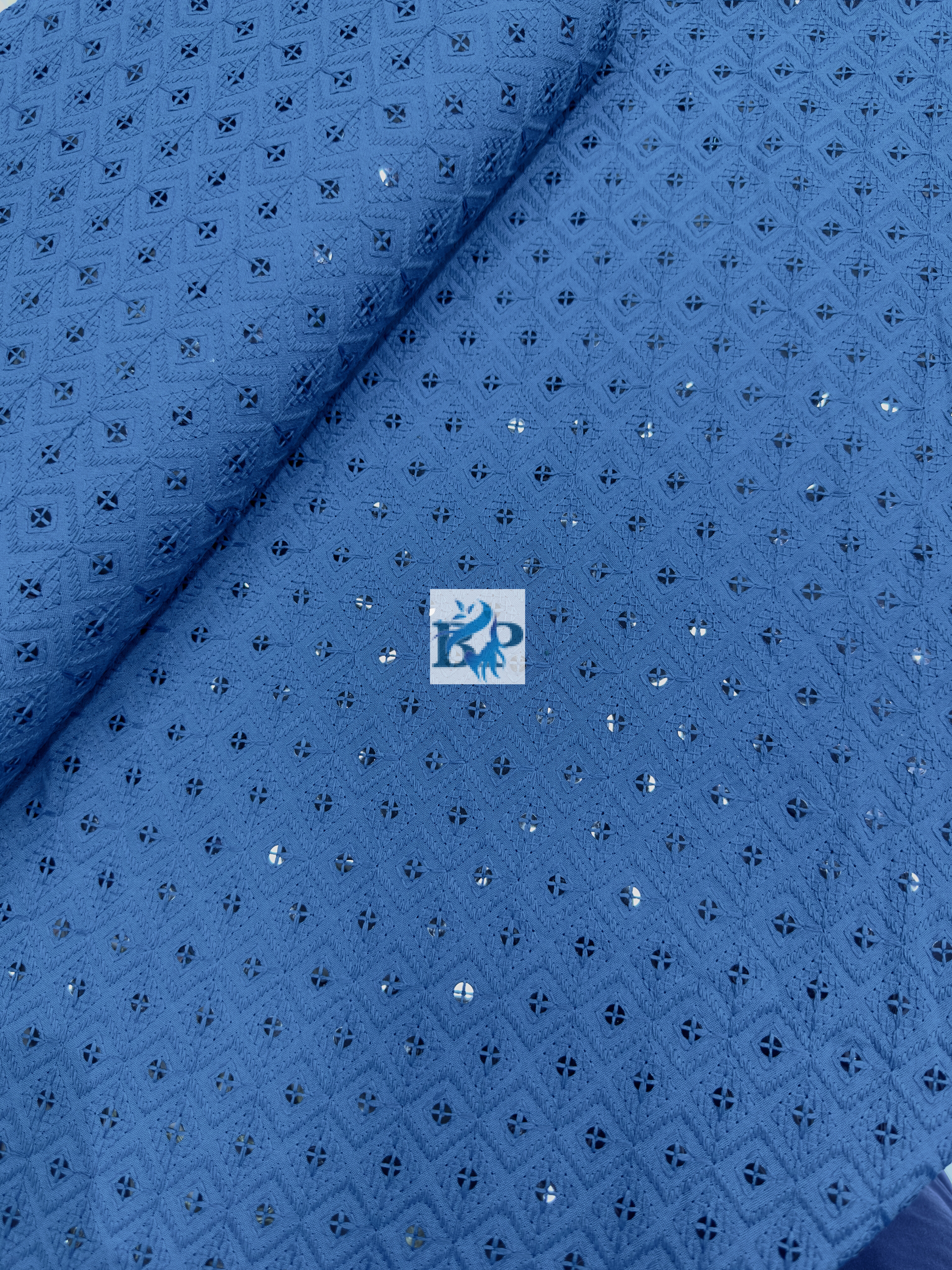 Thread work cotton fabric