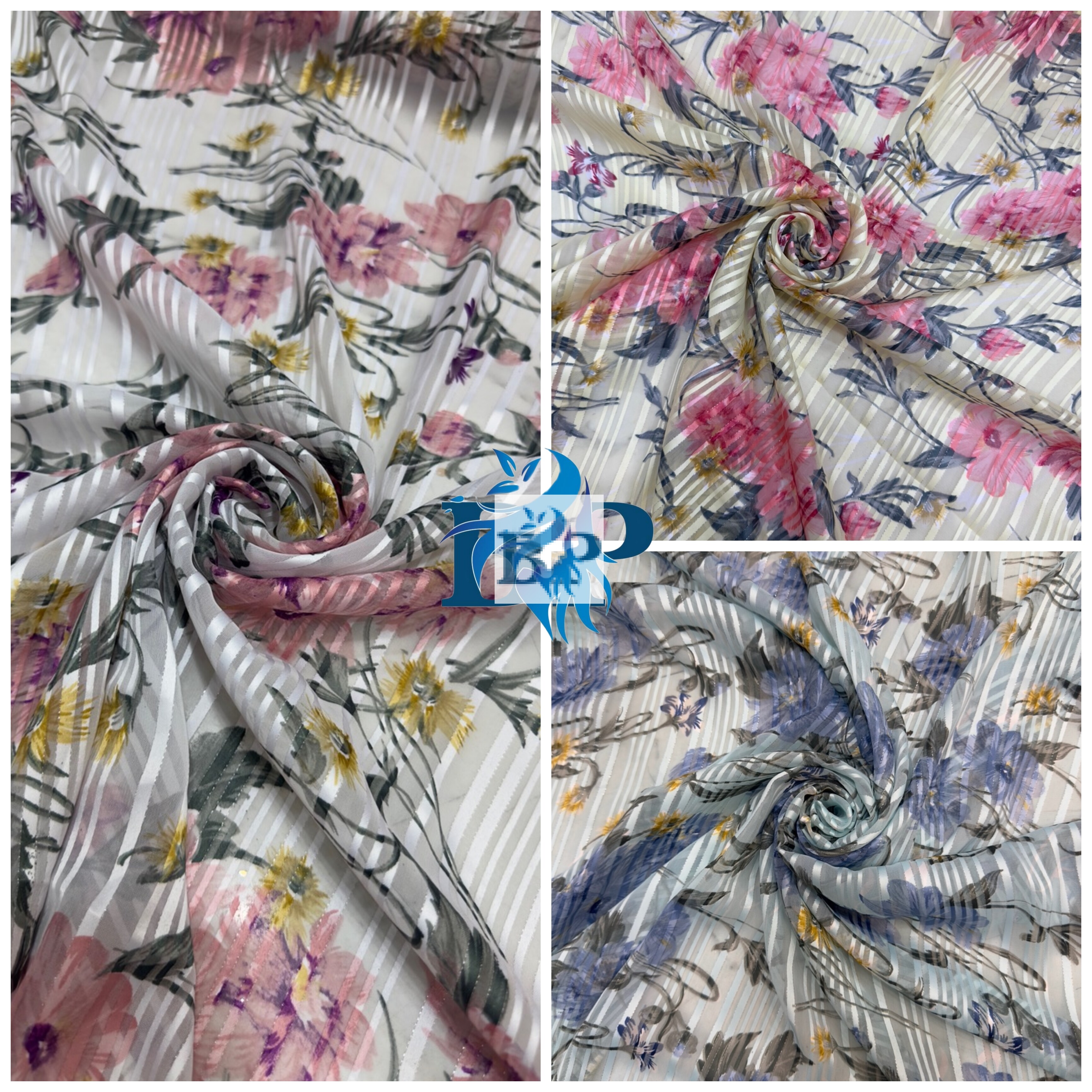 New Flower printed chiffon georgette fabric