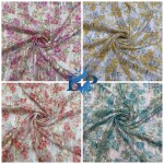Flower printed chiffon georgette fabric