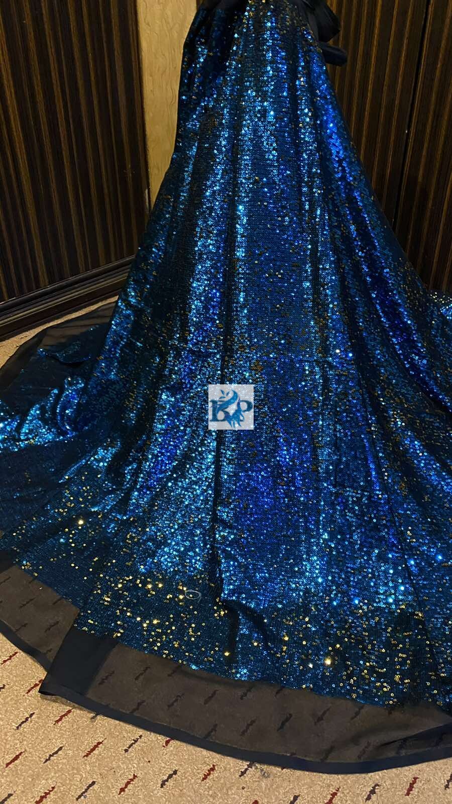 GEORGETTE DOUBLE TONE SEQUANCE 45 INCH.