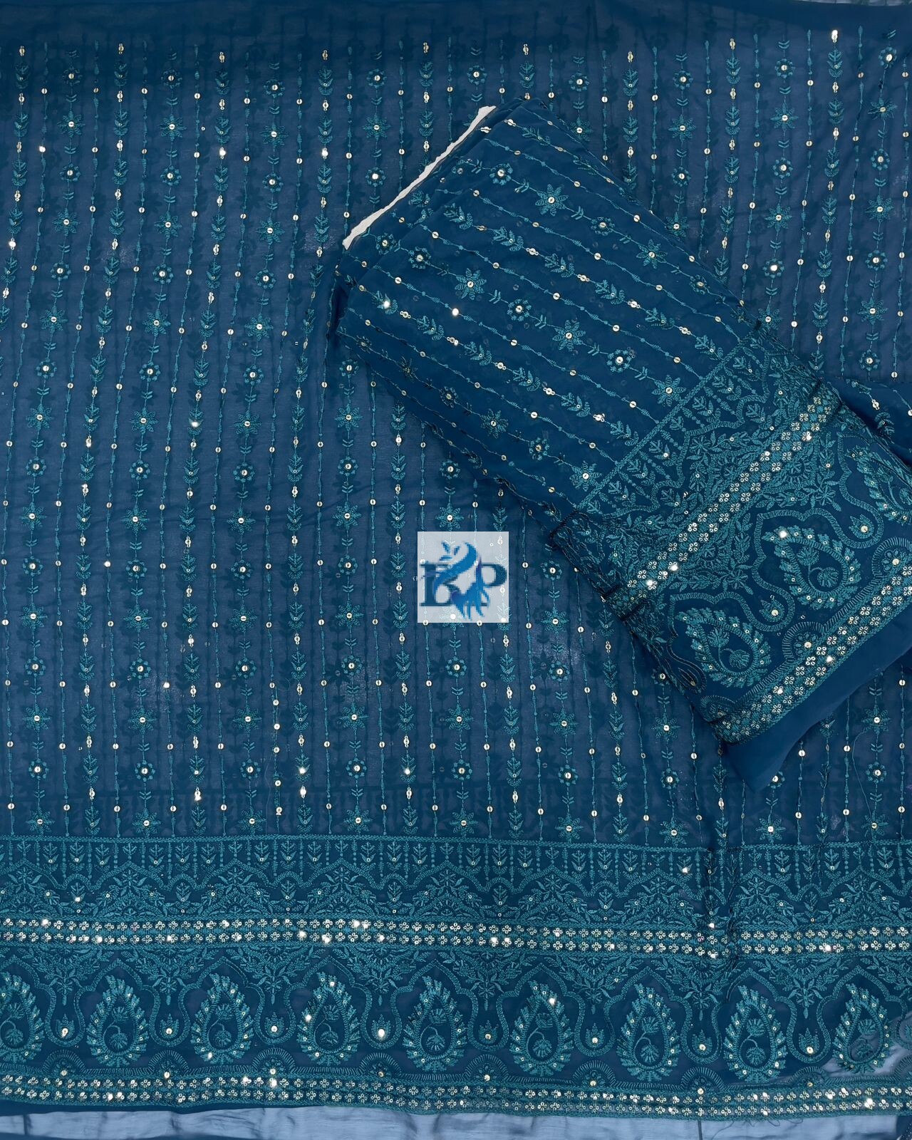 Georgette Lukhnavi Daman Fabric
