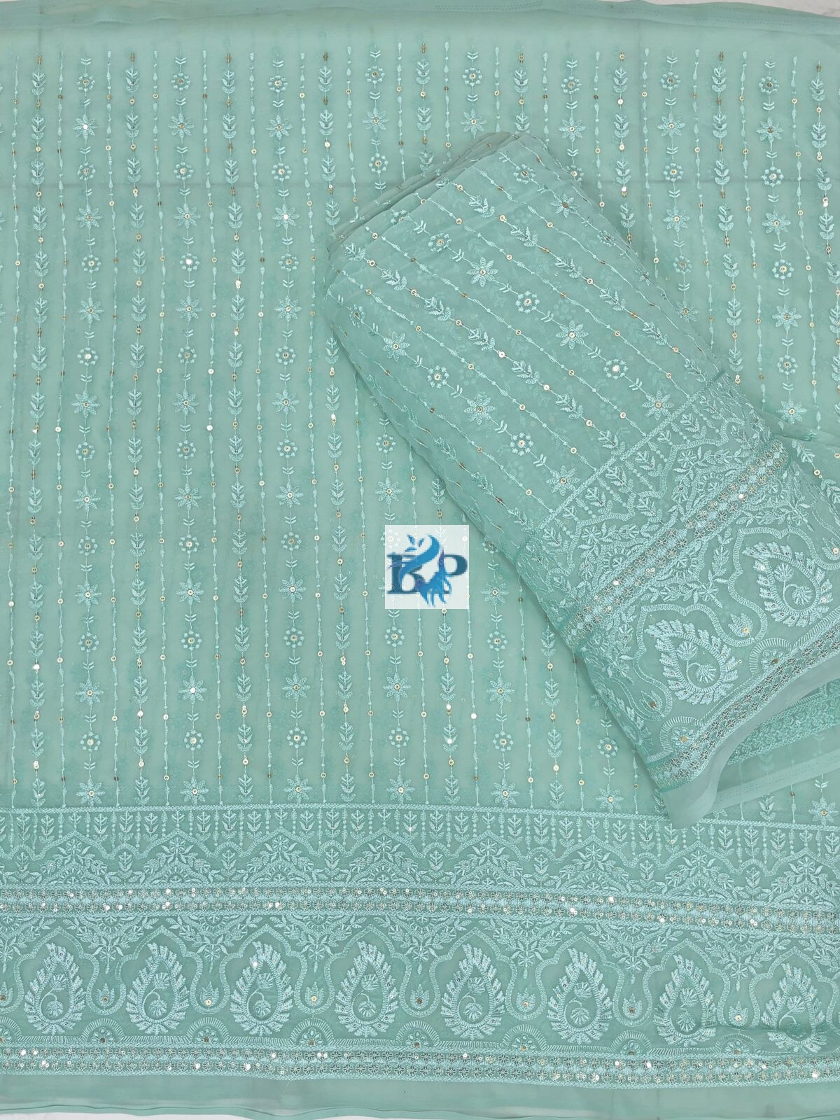 Georgette Lukhnavi Daman Fabric
