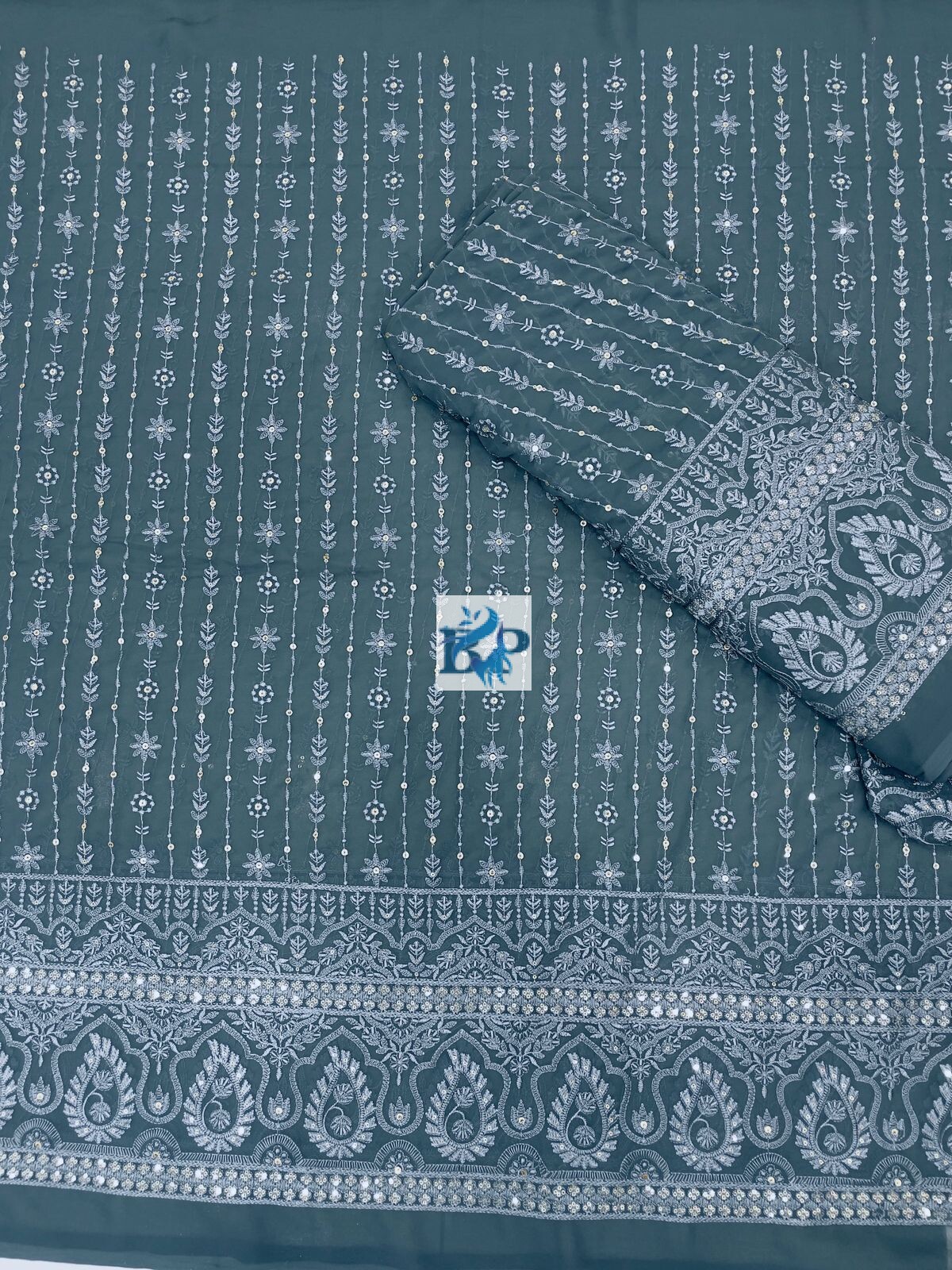 Georgette Lukhnavi Daman Fabric