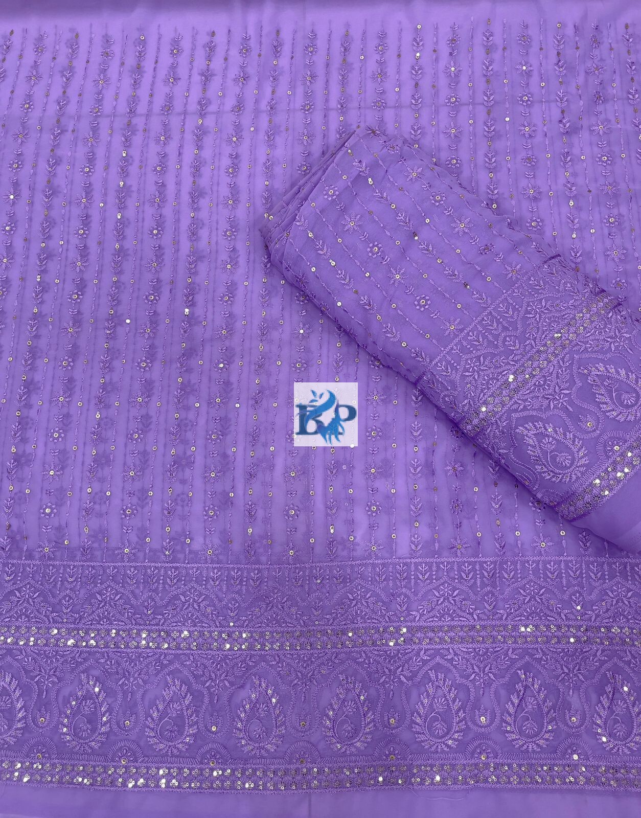 Georgette Lukhnavi Daman Fabric