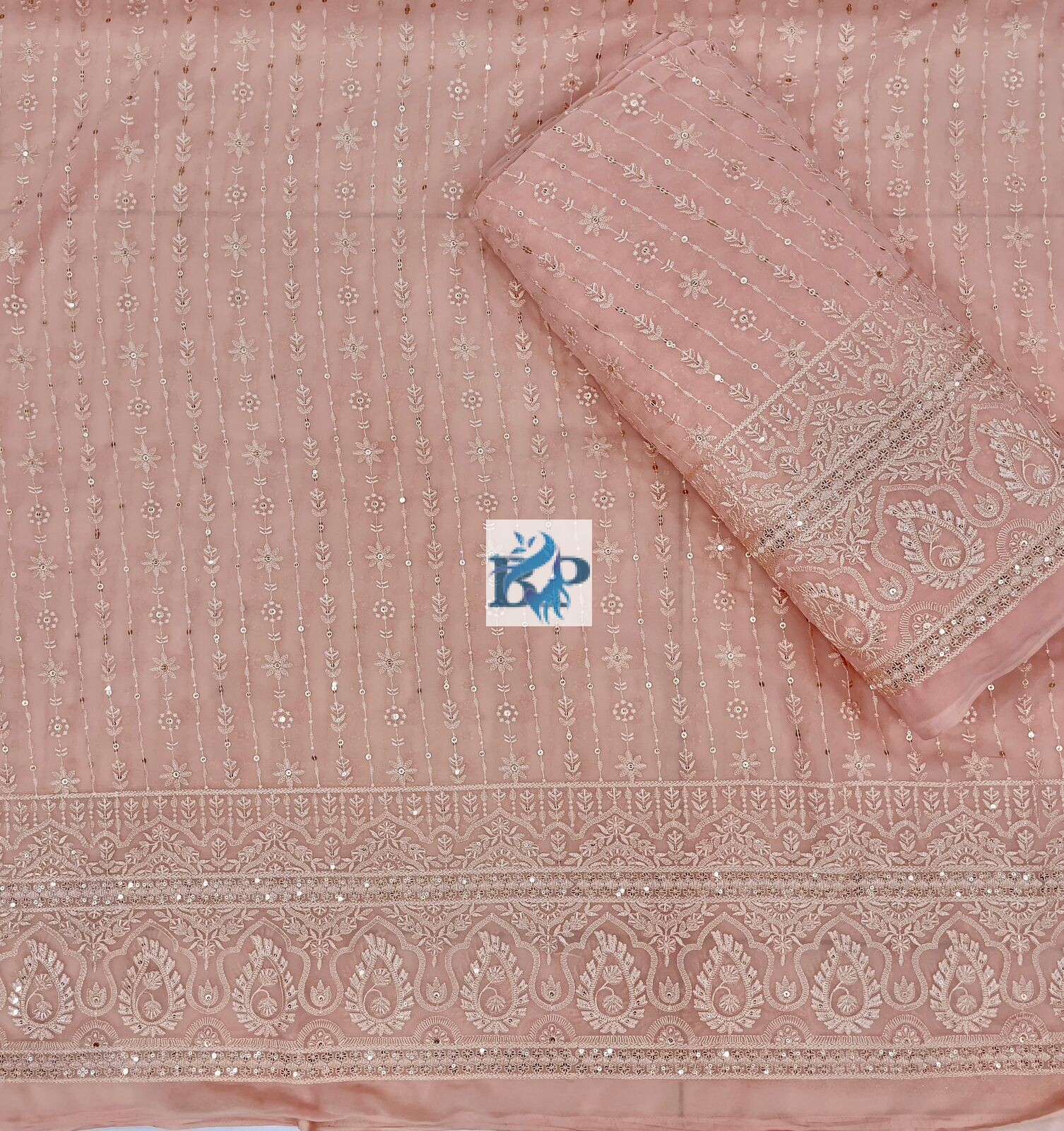 Georgette Lukhnavi Daman Fabric