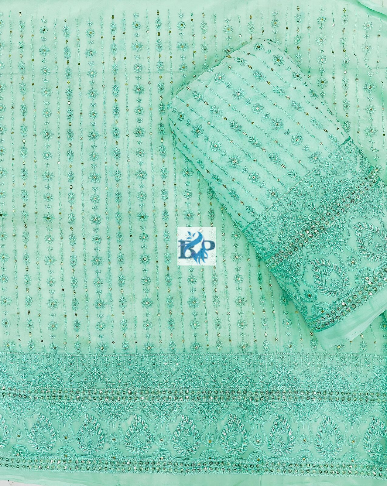 Georgette Lukhnavi Daman Fabric