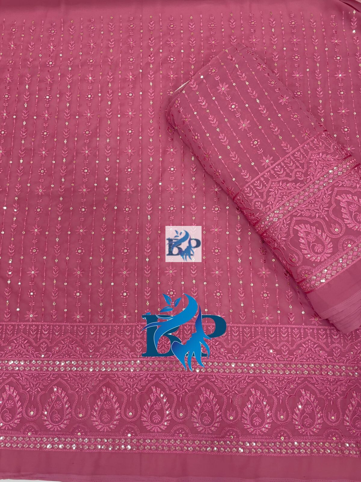 Georgette Lukhnavi Daman Fabric