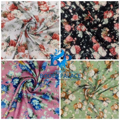 New arrivals floral printed silk fabrics are available now